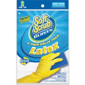 Soft Scrub Medium Latex Rubber Glove (2-Pack) (12322-26)