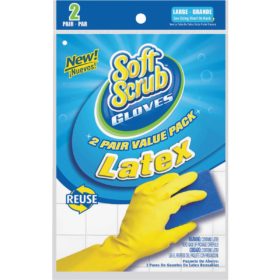 Soft Scrub Large Latex Rubber Glove (2-Pack) (12323-26)