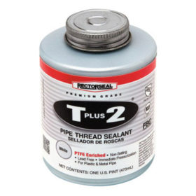 The Rectorseal Corp. T Plus 2 Pipe Thread Sealants, 1 Pint Can, White (23431)