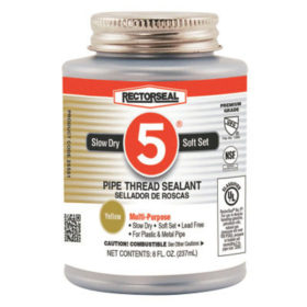 The Rectorseal Corp. 25551 No. 5 Pipe Thread Sealants, 1/2 Pint Can, Yellow