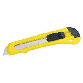 Stanley 10-143P Retractable Pocket Cutters, 6 in, Snap-Off Steel Blade, Plastic, Black; Yellow