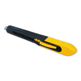 Stanley 10-150 Quick Point Knives, 7 in, Snap-Off Steel Blade, Plastic, Black; Yellow