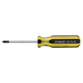 Stanley 64-101-A 100 Plus Phillips Tip Screwdriver, 6 3/4" Long, Tip Size #1, 3/16" Shank Dia