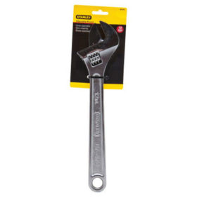 Stanley 87-473 Adjustable Wrenches, 12 in Long, 1 3/8 in Opening, Chrome