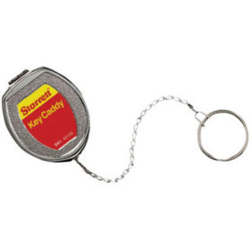 L.S. Starrett 63135 Key Caddy, Silver, Stainless Steel Chain & Key Ring