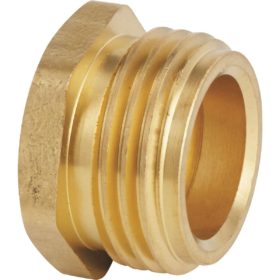 Best Garden 3/4 In. MHT x 1/2 In FPT Brass Non-Swivel Hose Connector (GB-9548+GM294)