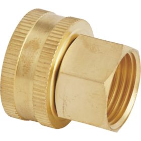 Best Garden 3/4 In. FHT x 1/2 In FPT Brass Swivel Hose Connector (GB-9551+GM294)