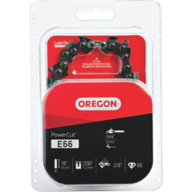 Oregon E66 PowerCut Saw Chain for 18in. Bar - 66 Drive Links - fits Stihl, Echo Poulan, Homelite, McCulloch and others (E66)