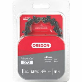 Oregon D72 AdvanceCut Chainsaw Chain for 20 in. Bar -72 Drive Links fits Husqvarna, Stihl, Dolmar, Jonsered and more (D72)