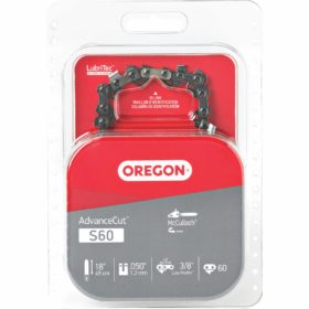 Oregon S60 AdvanceCut Saw Chain for 18 in. Bar - 60 Drive Links - fits Craftsman, McCulloch and more (S60)