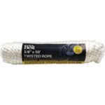 Do it Best 3/8 In. x 50 Ft. White Twisted Nylon Packaged Rope (729297)