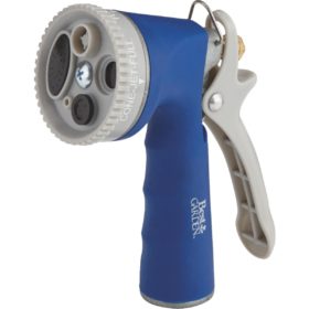 Best Garden Metal 5-Pattern Nozzle with Comfort Grip, Blue & Gray (GB130740)