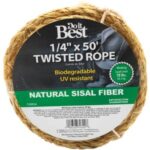Do it Best 1/4 In. x 50 Ft. Natural Twisted Sisal Fiber Packaged Rope (739954)