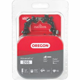 Oregon D66 AdvanceCut Saw Chain for 18 in. Bar - 66 Drive Links - fits Echo, Craftsman, Homelite, McCulloch, Poulan, Stihl, Skil and more (D66)