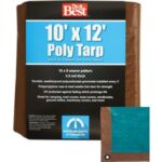 Do it Best 1 Side Green/1 Side Brown Woven 10 Ft. x 12 Ft. Medium Duty Poly Tarp (764361)
