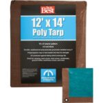 Do it Best 1 Side Green/1 Side Brown Woven 12 Ft. x 14 Ft. Medium Duty Poly Tarp (764388)