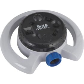 Best Garden Poly Varied Coverage Stationary Turret Sprinkler, Blue & Gray (JR0904)