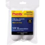 Purdy White Dove 4-1/2 In. x 1/2 In. Jumbo Mini Woven Fabric Roller Cover (2-Pack) (14G624013)