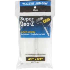 Wooster Jumbo-Koter Super Doo-Z 4-1/2 In. x 3/8 In. Mini Woven Fabric Roller Cover (2-Pack) (RR313-4 1/2)