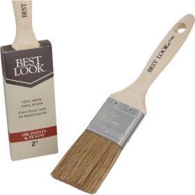Best Look 2 In. Flat White Natural China Bristle Paint Brush (771953)