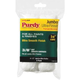 Purdy Ultra Finish 4-1/2 In. x 3/8 In. Jumbo Mini Microfiber Roller Cover (2-Pack) (140624052)
