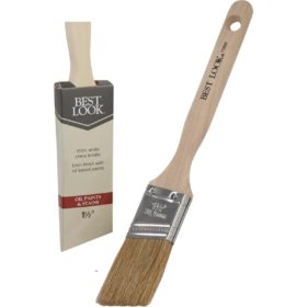 Best Look 1.5 In. Angle White Natural China Bristle Paint Brush (772934)