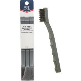 Best Look Stainless Steel Bristle Mini Brush (3-Pack) (504-S)
