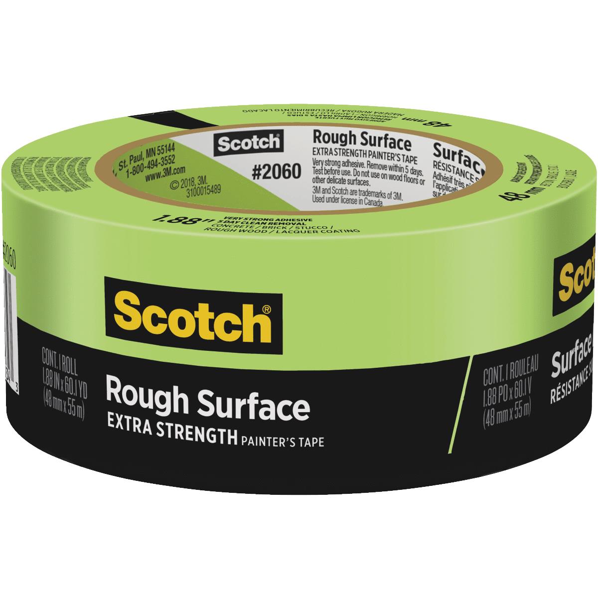 Scotch 2060-48A Masking Tape for Hard-to-Stick Surfaces 1.88" x 60.1 Yd Green 