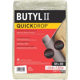Trimaco Butyl II 5 Ft. x 5 Ft. Canvas Drop Cloth (85355)