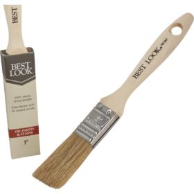 Best Look 1 In. Flat White Natural China Bristle Paint Brush (787367)