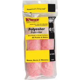 Whizz 6-1/2 In. x 1/2 In. Domed End Cap Polyester Knit Fabric Roller Cover (2-Pack) (44218)