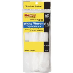 Whizz 6-1/2 In. x 3/8 In. White Woven Fabric Roller Cover (2-Pack) (44316)