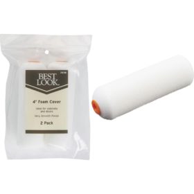 Best Look 4 In. x 1/4 In. Mini Foam Roller Cover (2-Pack) (DIB MR 200-2-400)