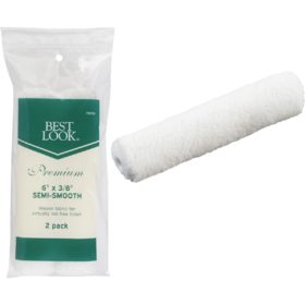 Best Look Premium 6 In. x 3/8 In. Mini Woven Fabric Roller Cover (2-Pack) (DIB MR 101-2-600)