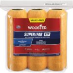 Wooster Super/Fab FTP 9 In. x 1/2 In. Knit Fabric Roller Cover (3- Pack) (RR927-9)
