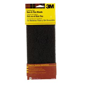 3M Handling Sanding Wood Finishing Pad, 4.375 In. x 11 In., Gray, Fine Grit (7415NA)