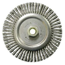 Weiler Brush 09400 Roughneck Stringer Bead Wheel, 6 in D x 3/16 in W, .02 Steel Wire, 12,500 rpm