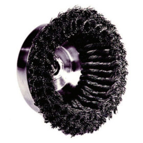 Weiler Brush 12556 Heavy-Duty Knot Wire Cup Brush, 6 in Dia., 5/8-11 UNC Arbor, 1 3/8 x .023 Wire