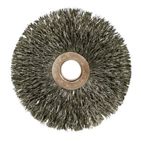 Weiler Brush 16963 Copper Center™ Wire Wheel, 3 in D x 5/8 in W, .0118 Stainless Steel, 20,000 rpm