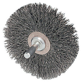Weiler Brush 17611 Stem-Mounted Narrow Conflex Brush, 2 D x 3/8 W, .0118 Stainless, 20,000 rpm