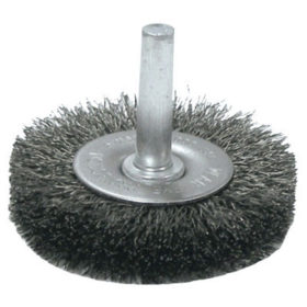 Weiler Brush 17966 Crimped Wire Radial Wheel Brush, 3 in D x 1/2 in W, .014 Steel Wire, 20,000 rpm