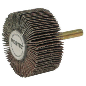 Weiler Brush 30721 Vortec ProÂ® Mounted Flap Wheels, 1 in x 1 in, 80 Grit, 30,000 rpm