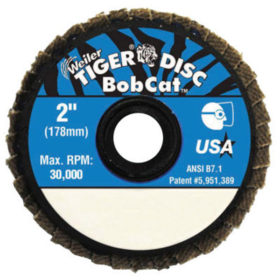 Weiler Brush 50934 Bobcat Flat Style Flap Discs, 2 in, 60 Grit, 30,000 rpm