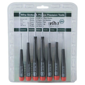 Wiha Tools Precision Tool Sets, Phillips; Slotted, 7 Piece (26190)