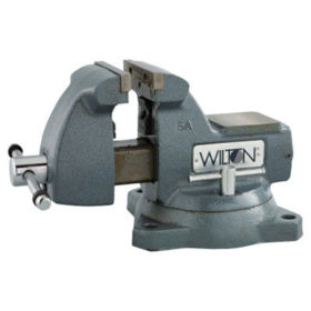 JPW Industries 21400 Mechanics Vises, 5 in Jaw, 3 3/4 in Throat, Swivel Base