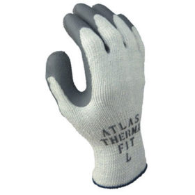 Showa Best Glove 451L-09 Atlas Therma-Fit 451 Latex Coated Gloves, Large, Gray/Light Gray