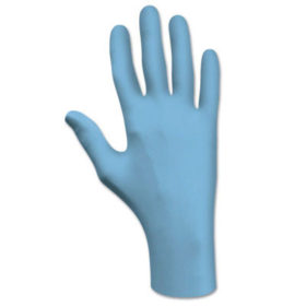 Showa Best Glove 7500PFL 7500 Series Nitrile Disposable Gloves, Powder Free, 4 mil, Large, Blue