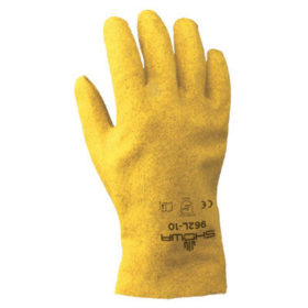 Showa Best Glove 962L-10 962 Series Gloves, 10/Large, Gray/Yellow