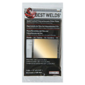 Best Welds 932-109-10 Gold Coated Filter Plate, Gold/10, 2 in x 4.25 in, Polycarbonate