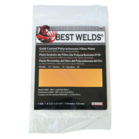 Best Welds Gold Coated Filter Plate, Gold/10, 4.5 x 5.25, Polycarbonate (932-110-10)